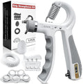 FLYFE Grip Strength Trainer Kit (5 Pack), Forearm Strengthener, Hand Squeezer Adjustable Resistance, Finger Stretcher, Grip Ring, Relief Ball and Finger Exerciser for Men and Women, Injury Recovery