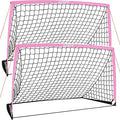 2 of 5×3 6x4 9x5 FT Portable Kids Soccer Goals Set, Foldable Soccer Practice Nets for Backyard with Carrying Bag for Toddler Youth Pop Up Soccer Training Equipment Indoor Outdoor Sports Game Gift