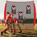 Football Nets for Throwing, Football Target Net Quarterback Throwing Net Football Target Practice Accuracy, Portable Football with 3 Throwing Targets
