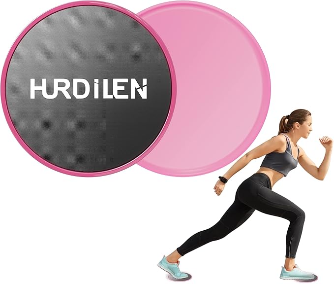 Core Sliders, Exercise Gliding Discs Dual Sided Use on Carpet and Hardwood Floors, Lightweight and Perfect Fitness Apparatus for Training Abdominal Core Strength