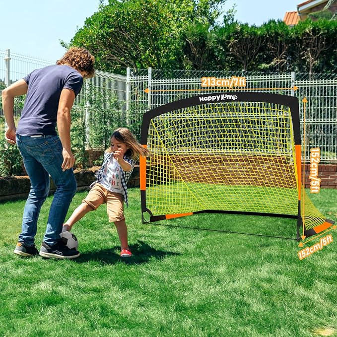 Soccer Goal 7'x5', 6.6‘x3.3', 5'x3.6', 4'x3', 3'x2.2' Soccer Net for Kids Backyard