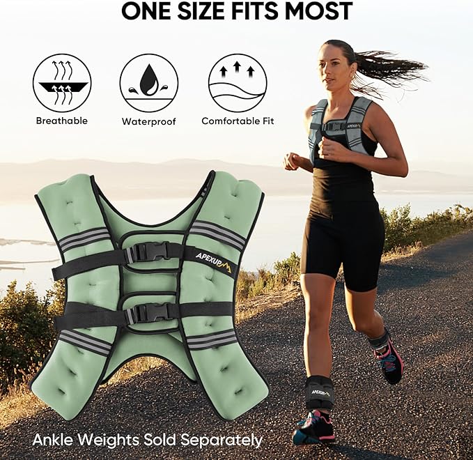 APEXUP Weighted Vest Men Women, Weight Vest for Women Workout Equipment for Strength Training Running