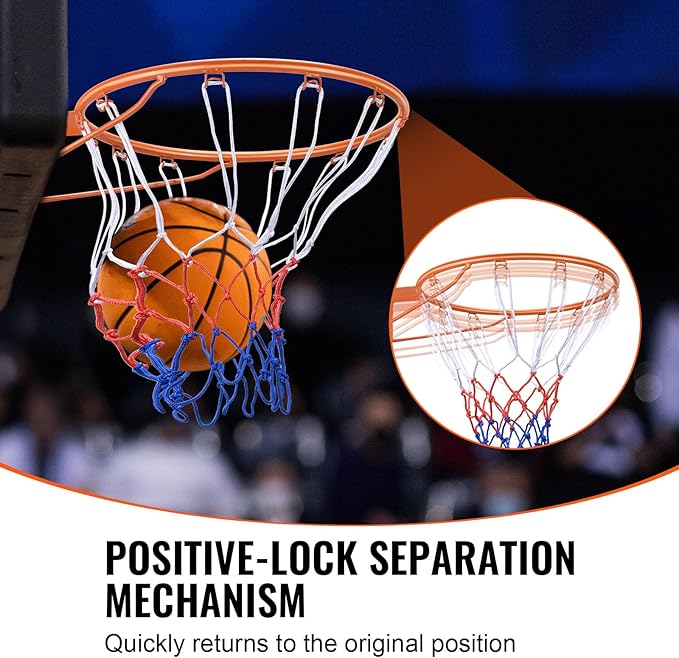VEVOR Basketball Hoop/Rim, Adjustable Height Portable Backboard Court, Basketball Goal, Mobile Stand with Wheels Weighted Base, Youth&Adults, Outdoor/Indoor