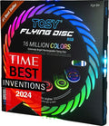 TOSY Flying Disc - 108 RGB Multicolor or 36 Monocolor LEDs, Super Bright, Smart Modes, Christmas Stocking Stuffers Gift, Camping Toy for Kid/Teen/Adult, Auto Light Up, Rechargeable, Waterproof, 175g