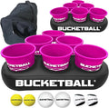 BucketBall | Team Color Edition | Party Pack (Pink/Pink): Original Yard Pong Game: Best Camping, Beach, Lawn, Outdoor, Family, Adult, Tailgate, Jumbo, Giant Game