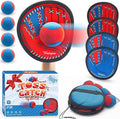 Toss and Catch Ball Game, Kids Toddler Baseball Glove & Catch Ball Toys, Kids Outdoor Games for Family, Toys for Beach Pool Yard Outside, Birthday Gift for Ages 3 4 5 6 7 8-12 (Red/Blue-4 Pack)