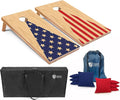 Tailgating Pros Cornhole Board Set w/Bean Bags and Carrying Case - 4'x2' Corn Hole Toss - Tournament and Lightweight Options - Optional LED Lights