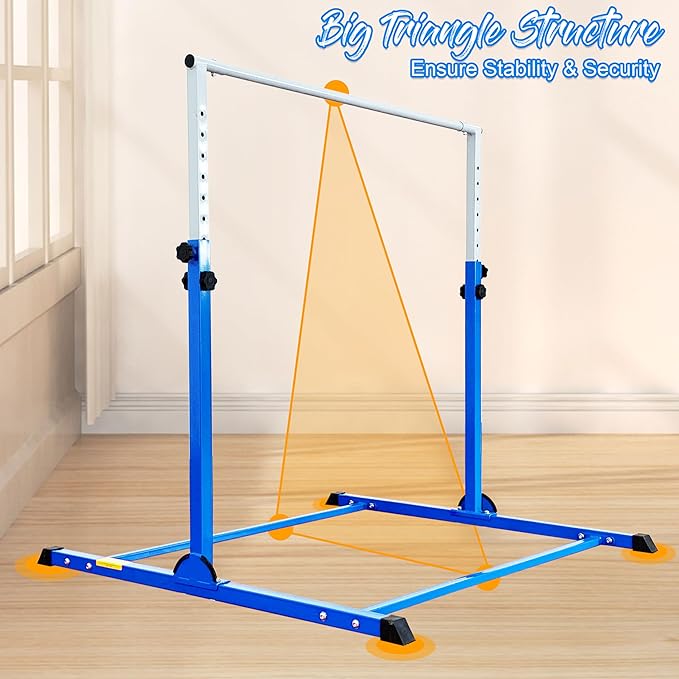 MARFULA Gymnastic Bar for Kids Gymnastic Kip Bar Horizontal Bar Gymnastic Training Equipment for Kids 3-15 Years Home and Club Use