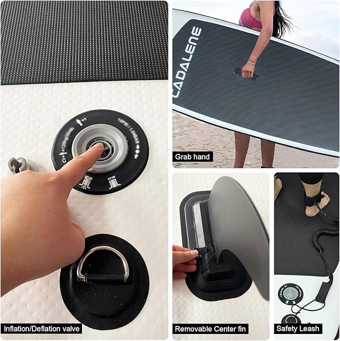 Inflatable Stand Up Paddle Board with Premium SUP Accessories,10' Non-Slip Deck Blow Up Paddle Board with Paddle, Pump, Backpack,Leash – All Around Stable for All Skill Levels