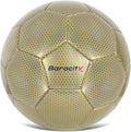 Soccer Ball - Premium Boy and Girl Official Match Ball with Cool Reflective Iridescent Rainbow Hex Pattern, Durable, Indoor, Outdoor, Training, Practice, Playtime and Games