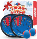 Toss and Catch Ball Game, Kids Toddler Baseball Glove & Catch Ball Toys, Kids Outdoor Games for Family, Toys for Beach Pool Yard Outside, Birthday Gift for Ages 3 4 5 6 7 8-12 (Blue-2 Pack)