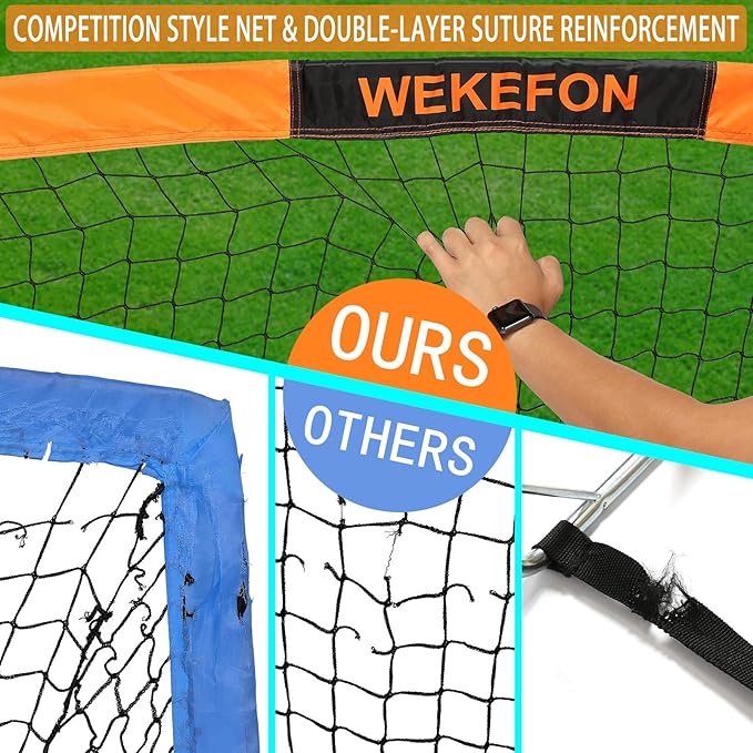Soccer Goal 5' x 3.1' Portable Soccer Net with Carry Bag for Backyard Games and Training for Kids and Youth Soccer Practice, 1 Pack