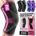 DR. BRACE ELITE Knee Brace with Size Stabilizer (2 Pack) Knee Brace for Women & Men, Workout, Sports, Daily Knee Compression Sleeve for Maximum Knee Pain Support & Fast Recovery (Orion, Small)