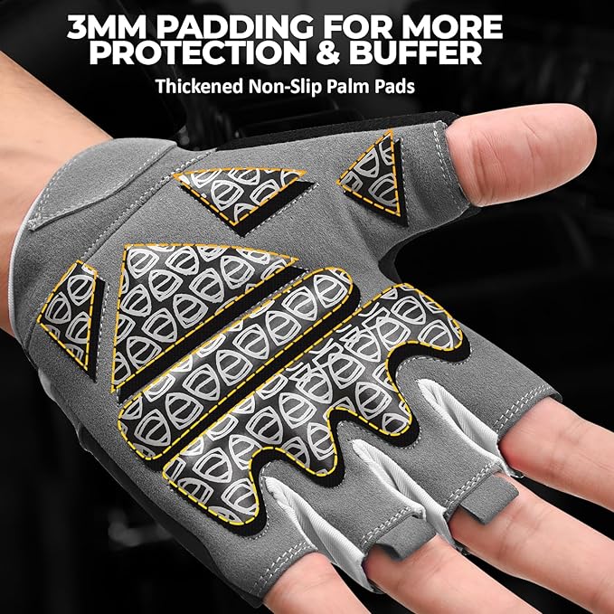 AYRO Breathable Weight Lifting Gym Workout Gloves with Extra Grip for Men & Women, Exercise Gloves with Full Palm Protection, Removal with Durable Closure, for Weightlifting