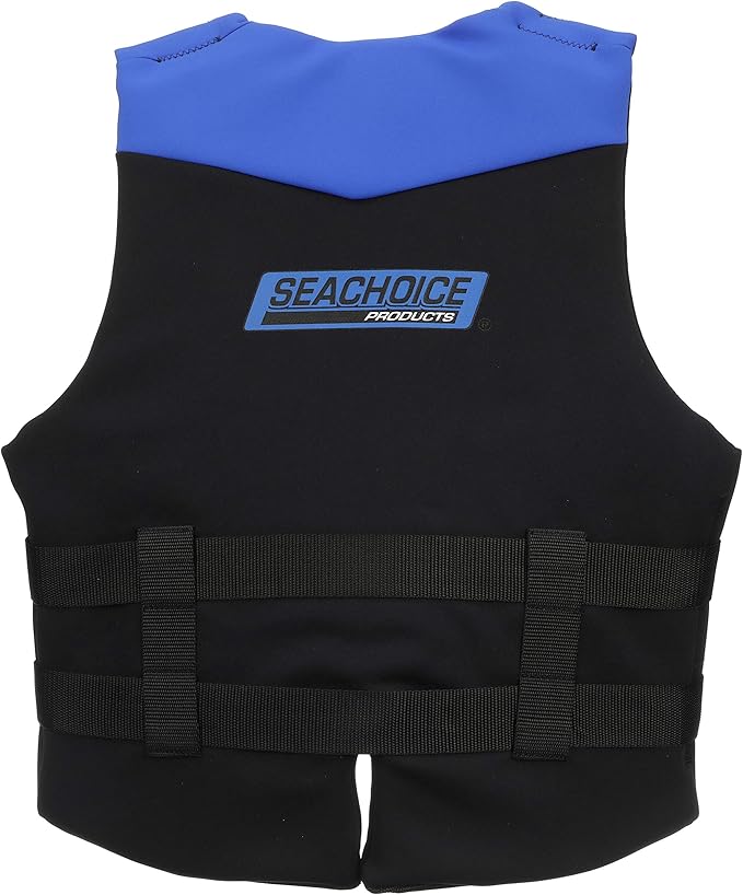 Seachoice Neoprene Multi-Sport Vest, Blue/Black, Small Size, Fits 32-36 in. Chest, Coast Guard Type III