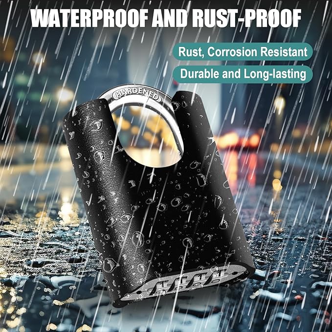 Heavy Duty Combination Lock, Waterproof and Rustproof Padlock with Code for Storage, Warehouses, Garage, Outdoors,Fence,Gate,Anti-Theft Protection (1 Lock)