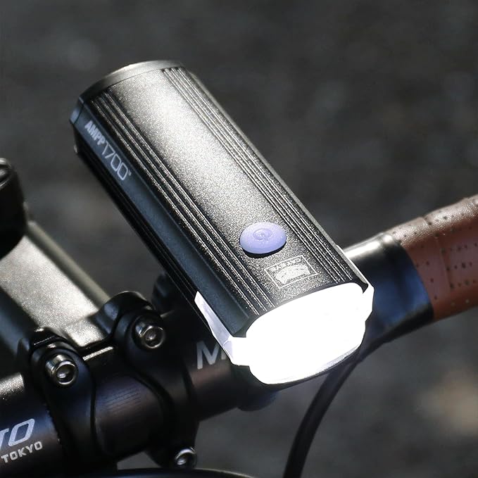 CATEYE AMPP USB Rechargeable Bike Light – High Visibility Super Bright OptiCube™ Headlight for Commuters, Road Cyclists & Mountain Bikers, Day & Night Riding Modes, IPX4 Waterproof, Tough & Durable