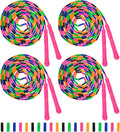 Coolrunner 16 FT Long Jump Rope(4 PACK), Double Dutch Jump Ropes Soft Beaded Skipping for Kids Adults Plastic Segmented Long Enough for 4-5 Jumpers
