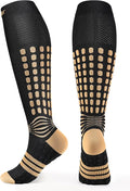 NEENCA Copper Compression Socks, Medical Knee-High Graduated Stockings, Ankle Support for Injury Recovery & Pain Relief, Women & Men Circulation, Swelling, Travel, Pregnancy, Flying—1 Pair, 20-30 mmHg