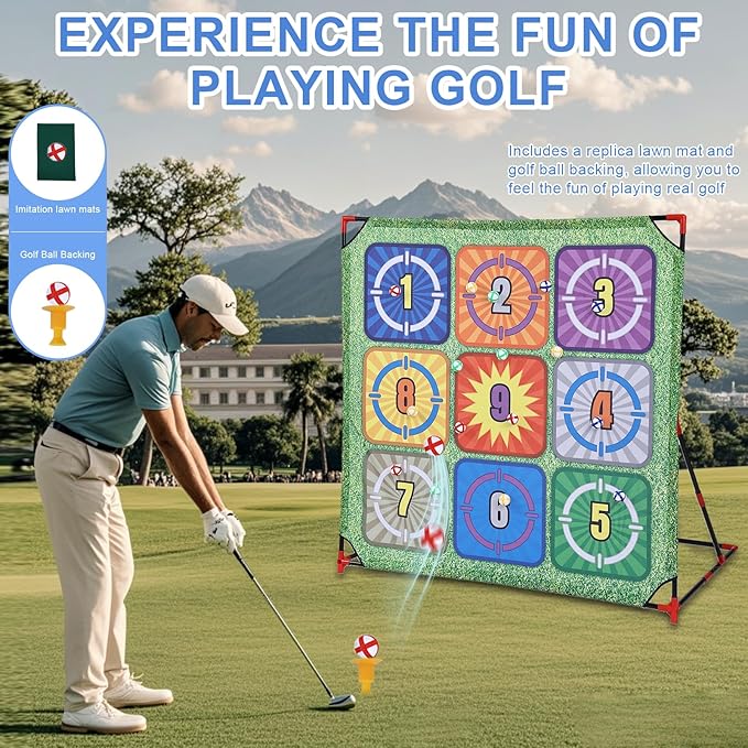 Soccer Games Set, 4-in-1 Carnival Games,-Battle Golf & Bean Bag Toss & Axe Throwing.Family Soccer Game with Various Accessories,Outdoor Games for Kids and Family