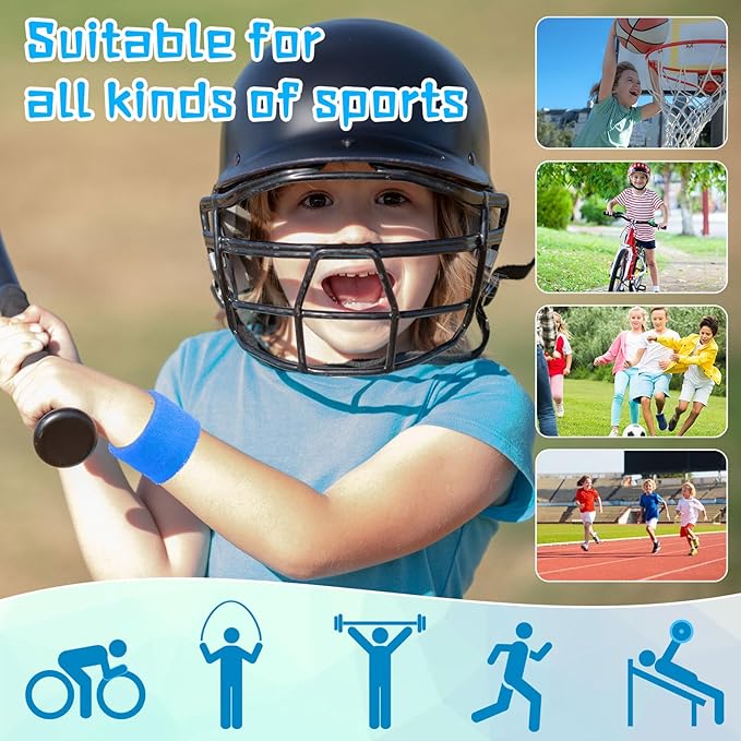Lounsweer 72 Pcs Bulk Sports Wristbands - Sweatbands for Kids, Gifts, Party Favors, Athletics, and Fans