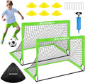 Kids Soccer Goal for Backyard Set - 2 Set of 6X4 / 4X3 ft Toddler Soccer Nets Training Equipment, Soccer Ball, Pop Up Portable Soccer Set for Kids and Youth Games and Training Goals Ages 3-16 Gift