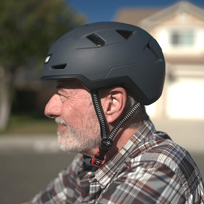 Bike Helmet with LED Lights - Urban Bicycle Helmet for Adults, Men & Women - CPSC & NTA-8776 Dual Certified - Class 3 E-Bikes, Scooters, Onewheel, Commuter, Mountain