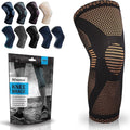 POWERLIX Leg Sleeve - Best Knee Brace for Leg Pain for Men & Women Knee Support for Running, Basketball, Weightlifting, Gym, Workout, Sports Please Check Sizing Chart (Orange, Large)
