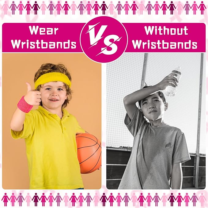 Lounsweer 72 Pcs Bulk Sports Wristbands - Sweatbands for Kids, Gifts, Party Favors, Athletics, and Fans