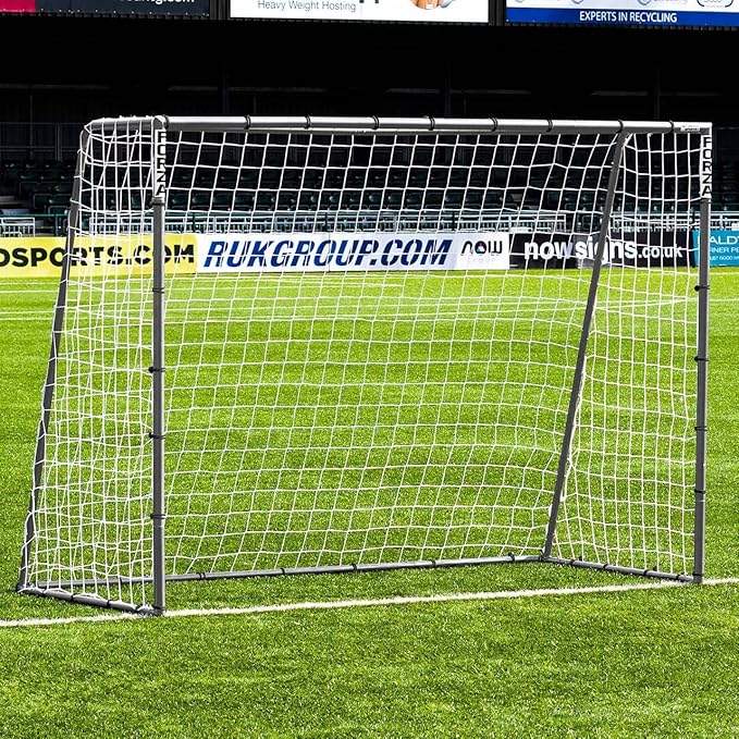 FORZA Steel42 Soccer Goals | Ultra Tough Steel Goal [6 Sizes] | Regulation Size, Weather-Resistant, Portable with Ground Stakes & Optional Rebound Kit