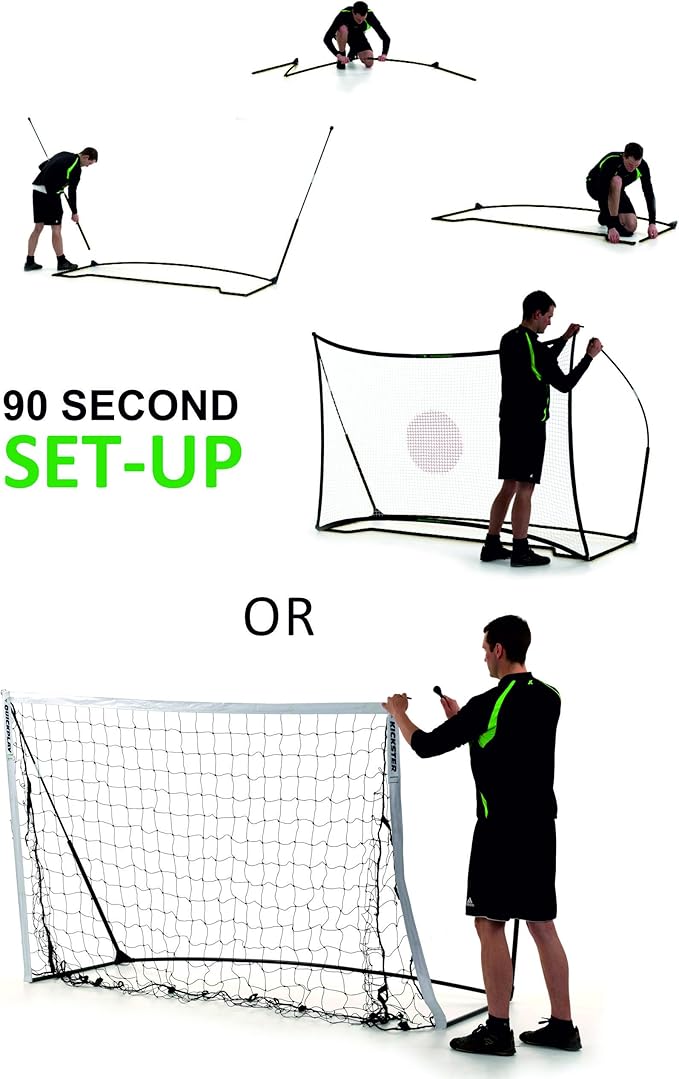 QUICKPLAY Spot Target Soccer Rebounder | Weather-Resistant Rebound Net with Carry Bag | Great for Passing, Receiving, and Trapping Practice | Ideal for Team or Solo Training