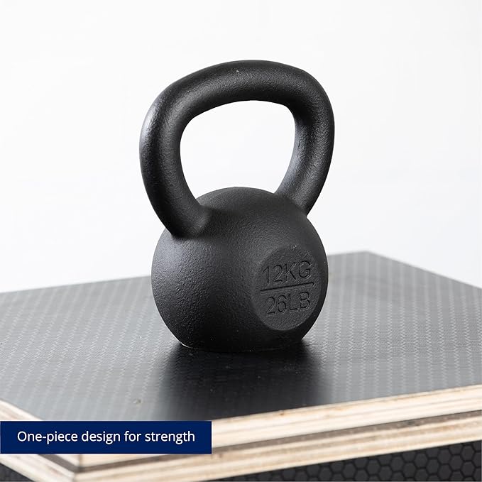 Titan Fitness Cast Iron Kettlebell, Single Piece Casting, KG and LB Markings, Full Body Workout