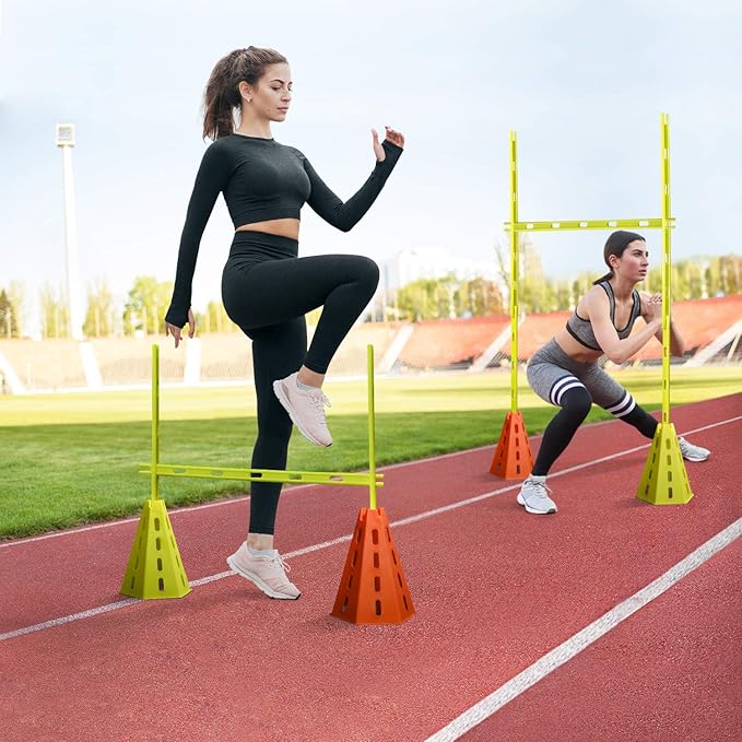 Yes4All Speed and Agility Training Equipment Set - Hurdles and Cones for Athletes in Soccer, Basketball, Football