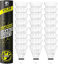Badminton Birdies - Nylon Bedminton Shuttlecocks for Softball/Baseball Batting Training - Highly Stable & Durable Shuttle Balls for Indoor and Outdoor Matches