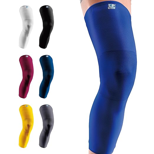 LP SUPPORT 667 Compression Sleeve Leg Full Length for Sports, Cycling, Running, Basketball, for Men Women (Blue, XL, 1pcs)