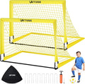 Soccer Goals, Soccer Net for Backyard, 2 Pack 4' x 3' Soccer Goal Training Equipment, Portable Soccer Nets with Soccer Ball and Ball Pump,Goal Net for Sports Training