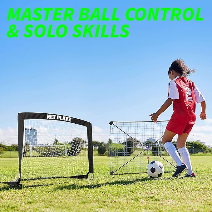 Soccer Gift Set, Backyard Soccer Goal Rebouder Net for Age 3 4 5 6 7 8 9 10 11 12 13 14 Year Old Kids Children & Teens