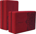 nuveti Yoga Blocks Set of 2, High Density Yoga Brick Foam Blocks to Improve Strength, Flexibility and Balance Brick Foam Blocks