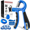 FLYFE Grip Strength Trainer Kit (5 Pack), Forearm Strengthener, Hand Squeezer Adjustable Resistance, Finger Stretcher, Grip Ring, Relief Ball and Finger Exerciser for Men and Women, Injury Recovery