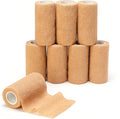 Self Adhesive Bandage Tape (3 Inches X 5 Yards), Elastic Cohesive Bandage Medical Wrap for First Aid, Sports, Wrist & Ankle (4 inch, Count, 12)