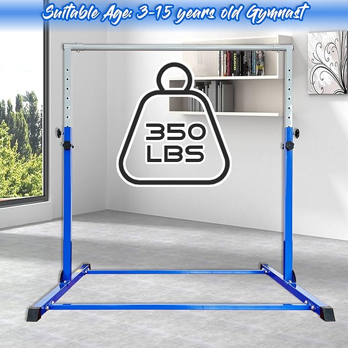 MARFULA Gymnastic Bar for Kids Gymnastic Kip Bar Horizontal Bar Gymnastic Training Equipment for Kids 3-15 Years Home and Club Use