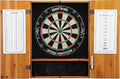 Viper by GLD Products Metropolitan Solid Wood Cabinet & Sisal/Bristle Dartboard Play-Ready Bundle