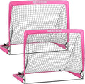 Soccer Goal with Carry Bag, 10/9MM Strengthen Pole, Arched Design, Kids Soccer Goals for Backyard Set 5x 3.1/3.6x2.7/2.9x2.4ft Portable Pop Up Soccer Nets for Toddler, Adults, Youth Games, Play, Gifts