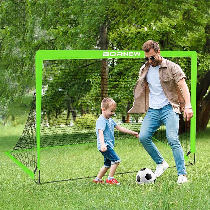 Kids Soccer Goal for Backyard Set - 2 Set of 6X4 / 4X3 ft Toddler Soccer Nets Training Equipment, Soccer Ball, Pop Up Portable Soccer Set for Kids and Youth Games and Training Goals Ages 3-16 Gift