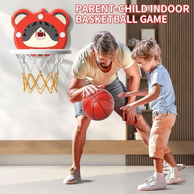 Toddler Basketball Hoop Indoor Toys Gifts for 3 4 5 Year Old Boys Kids, Indoor Mini Scoring Basketball Hoop for Toddler Kids Boys Ages 3-5 4-6, Ideal 3 4 5 6 Year Old Boys Birthday Gifts