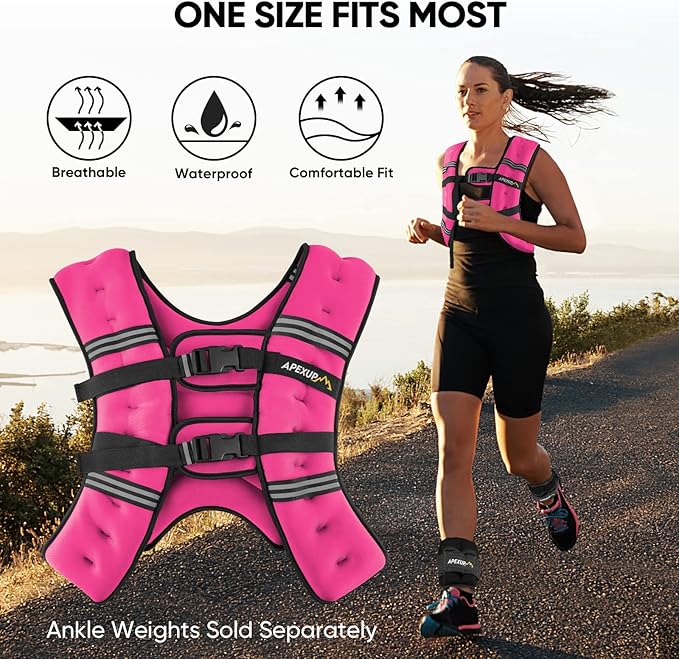 APEXUP Weighted Vest Men Women, Weight Vest for Women Workout Equipment for Strength Training Running