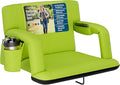 Alpcour Reclining Stadium Seat – Wide Bleacher Chair with Back Support and Cushion, Armrests, Side Pockets, and Bleachers Hook – Best Stadium Seats Chairs for Camping, Kayak, & Paddle Board Backs