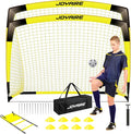 Kids Soccer Goals for Backyard Set, Portable Toddler Soccer Goal 2 of 4x3 ft, 6x4 ft, 7x5 ft, Soccer Training Equipment, Pop Up Soccer Net Kit with Size 4 Soccer Ball, Youth Games, Outdoor Sports Play