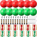 24 Sets Operation Christmas Deflated Size 5 Soccer Ball Bulk with Pump Jump Rope, Outside Soccer Sport Ball 7.25 ft Adjustable Skipping Rope