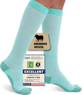 Merino Wool Compression Socks for Women Men, 15-20 mmHg, Soft & Breathable for Travel, Running, Pregnancy